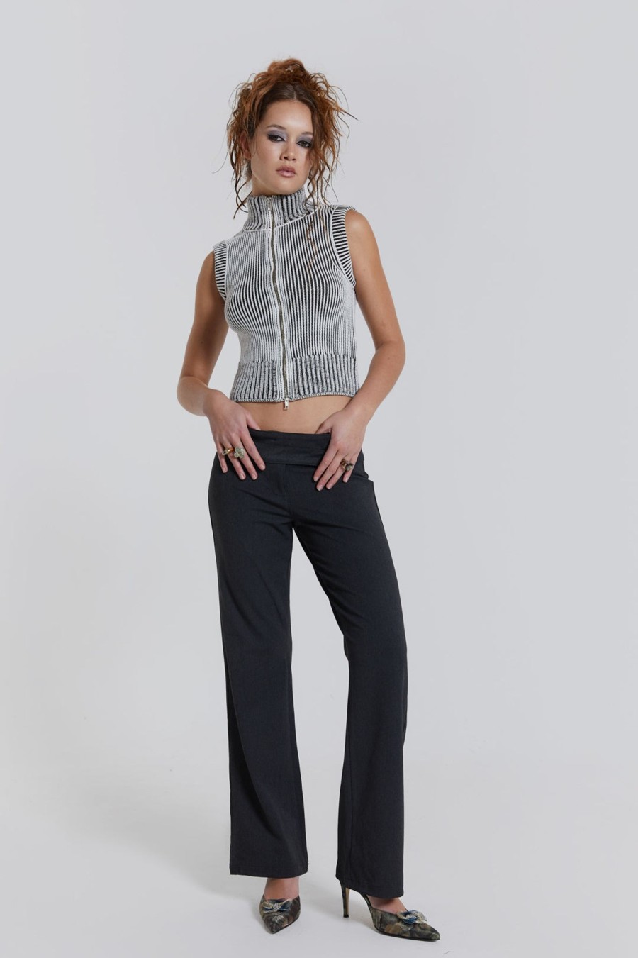 Women Jaded London Knitwear | Maddox Sleeveless Knitted Top