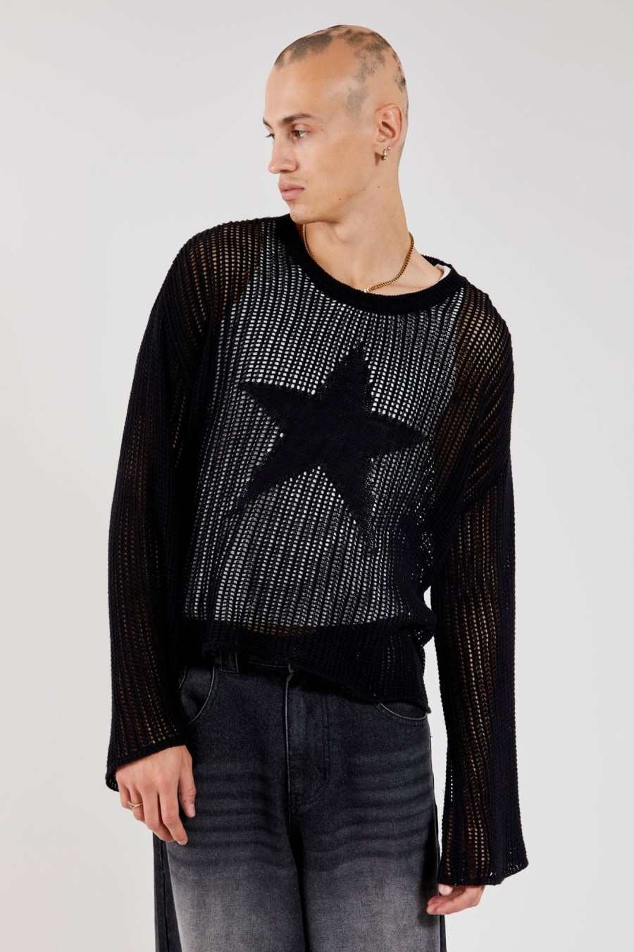 Men Jaded London | Black Nebula Jumper