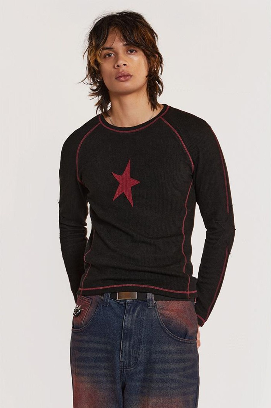 Men Jaded London T-Shirts | Black Starstruck Tee