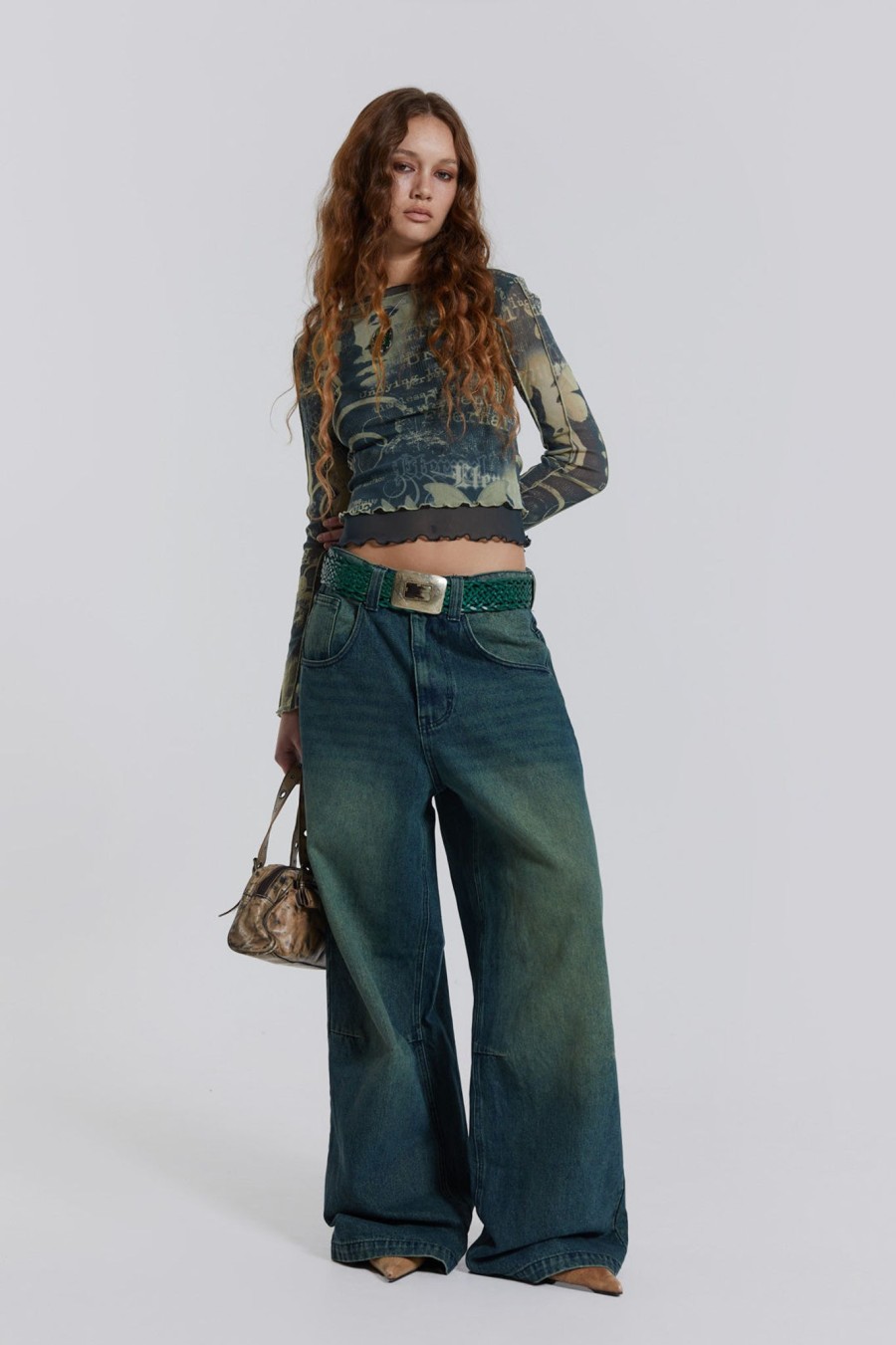 Women Jaded London Jeans | Sandblast Blue Wash Colossus Jeans