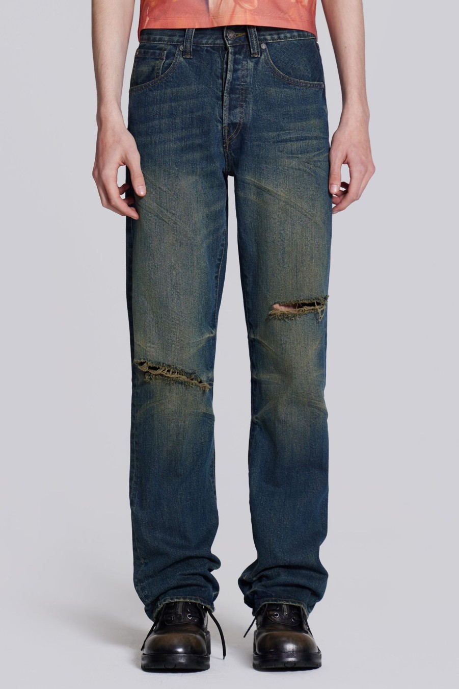 Men Jaded London Slim & Straight Jeans | Busted Scott Jeans