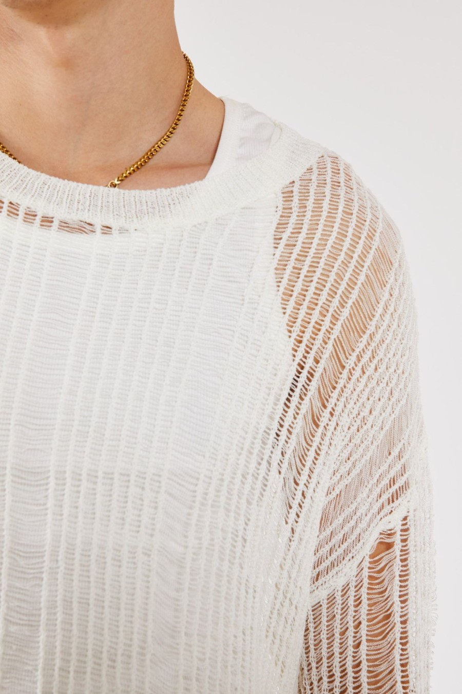 Men Jaded London | White Labyrinth Jumper