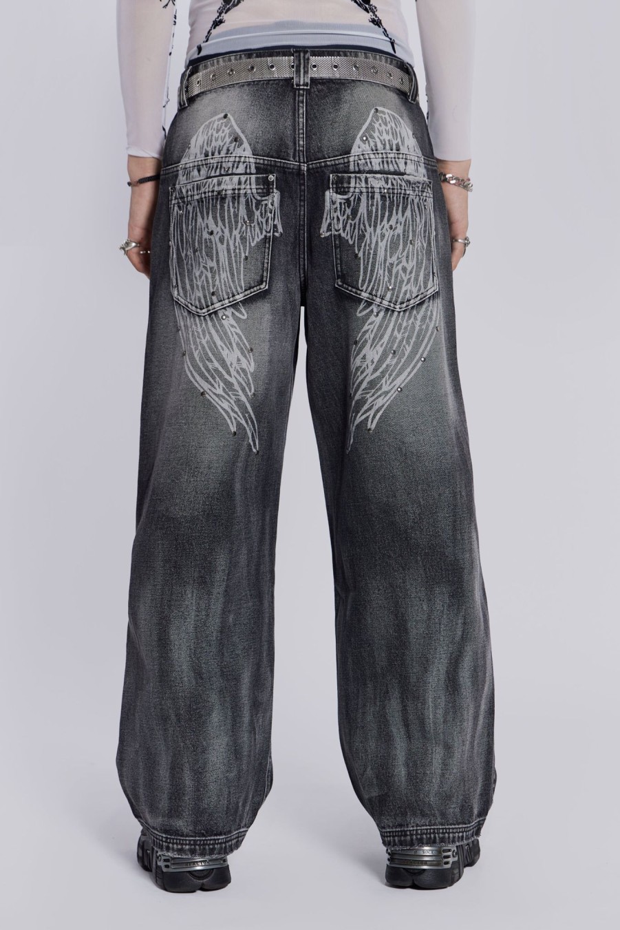 Women Jaded London Colossus Jeans | Black Ethereal Colossus Jeans