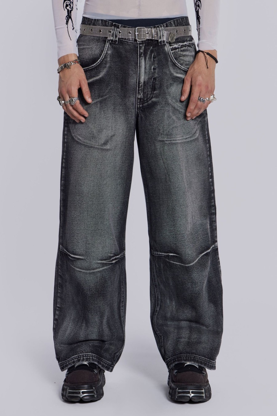 Women Jaded London Colossus Jeans | Black Ethereal Colossus Jeans