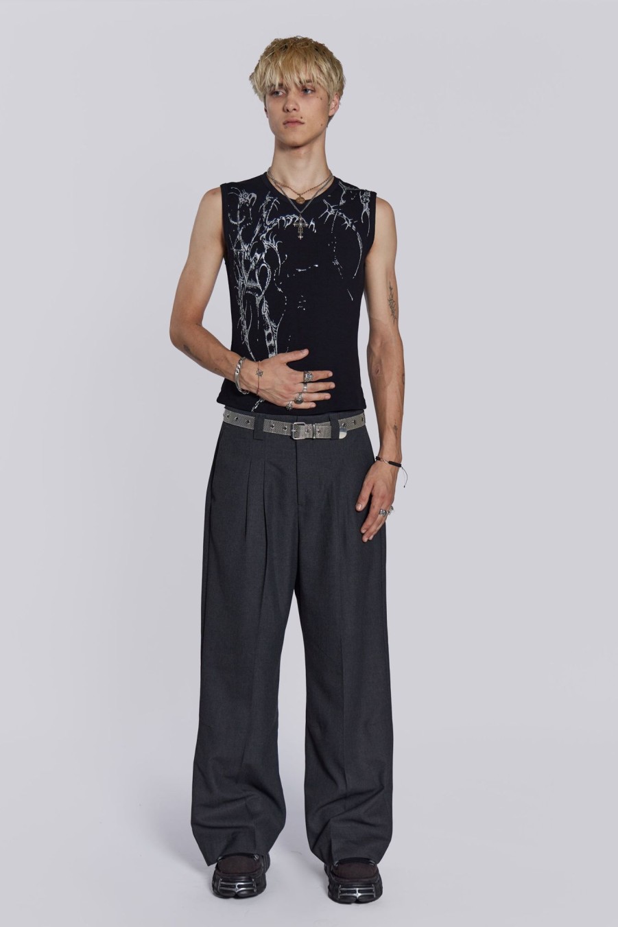 Men Jaded London Vests | Astora Rib Tank