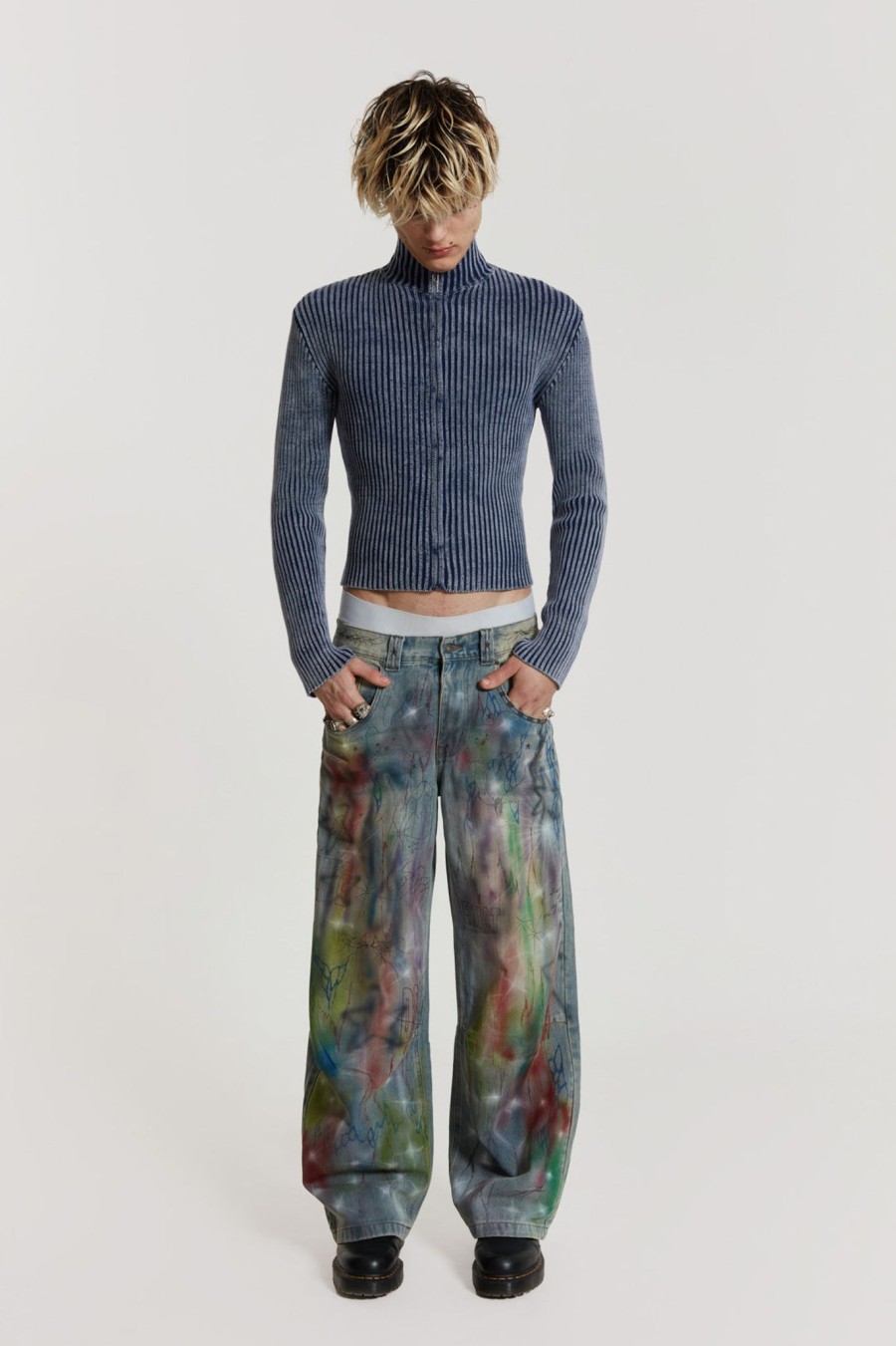 Men Jaded London Baggy Jeans | Drifting Through Space Baggy Jeans