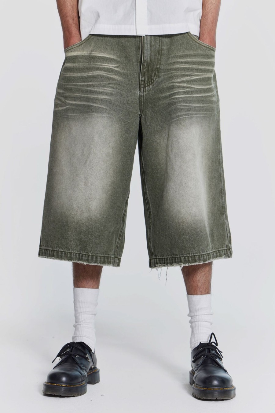 Men Jaded London Jorts | Khaki Colossus Jorts