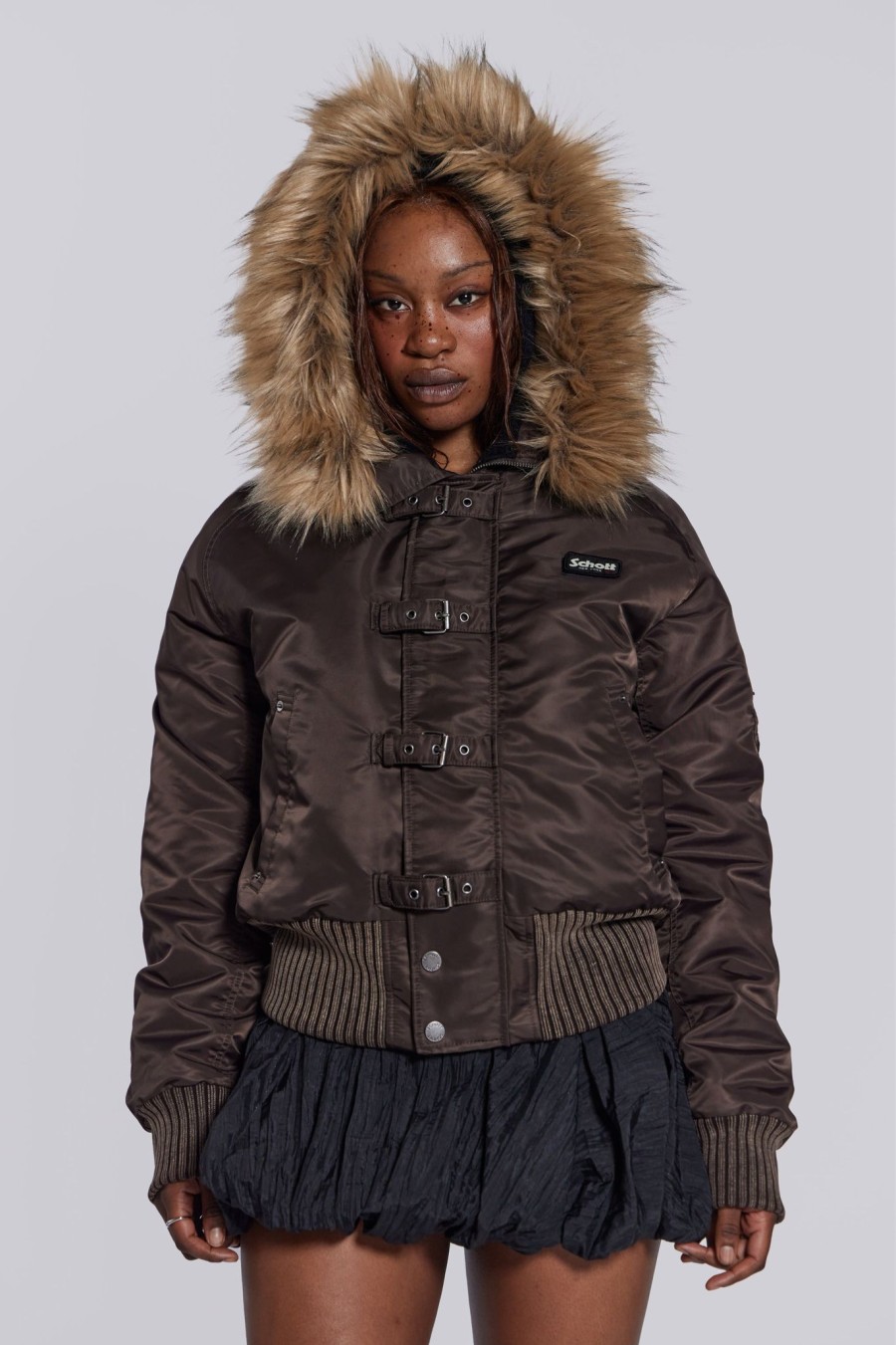 Women Jaded London | Brown Jet Jacket