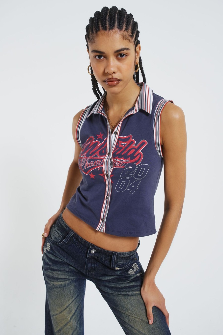 Women Jaded London Crop Tops | Stars And Stripes Vest