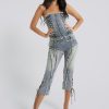 Women Jaded London Corsets | Get Riding 5 In 1 Detachable Denim Jumpsuit