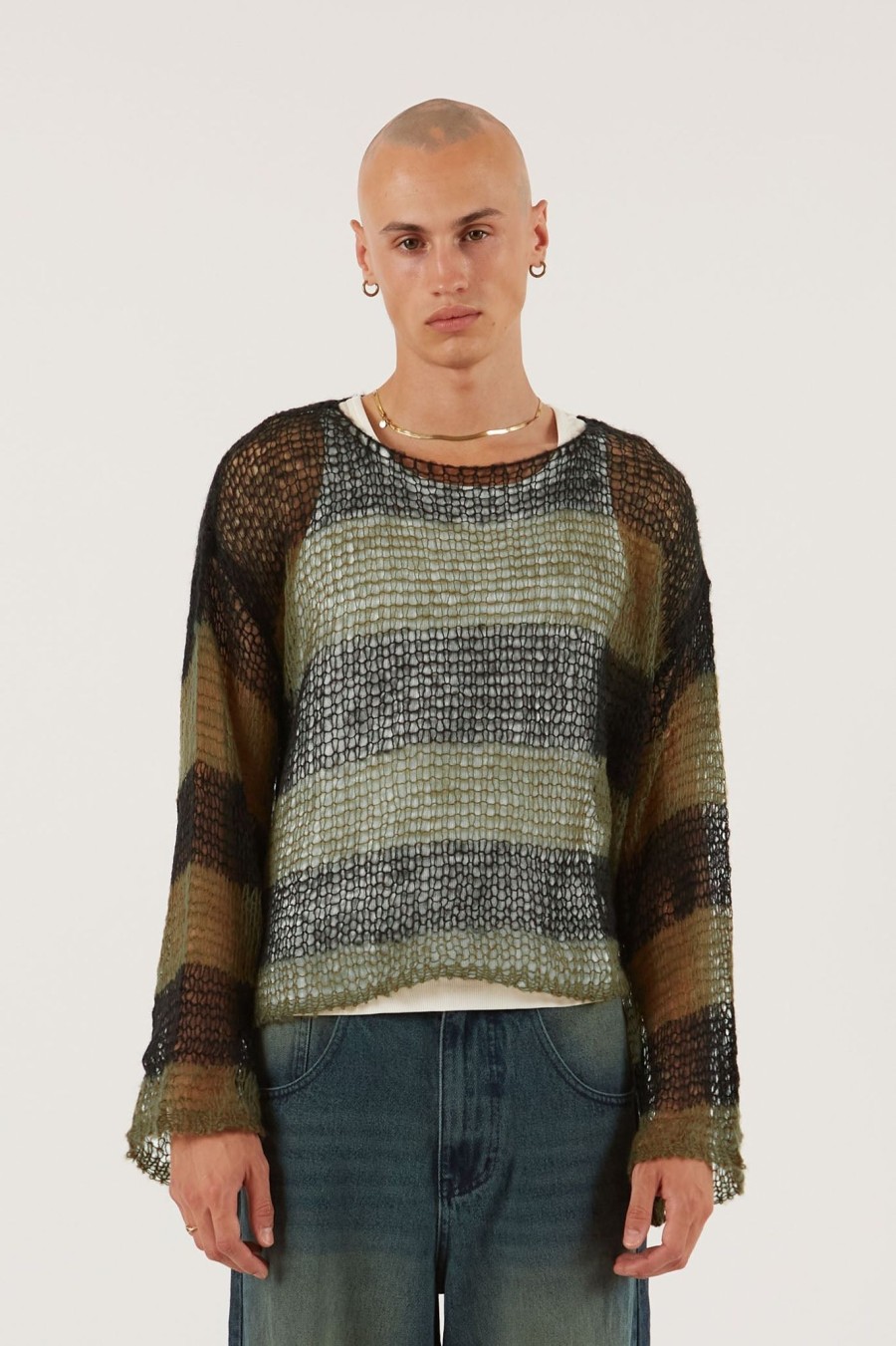 Men Jaded London | Green Nirvana Jumper