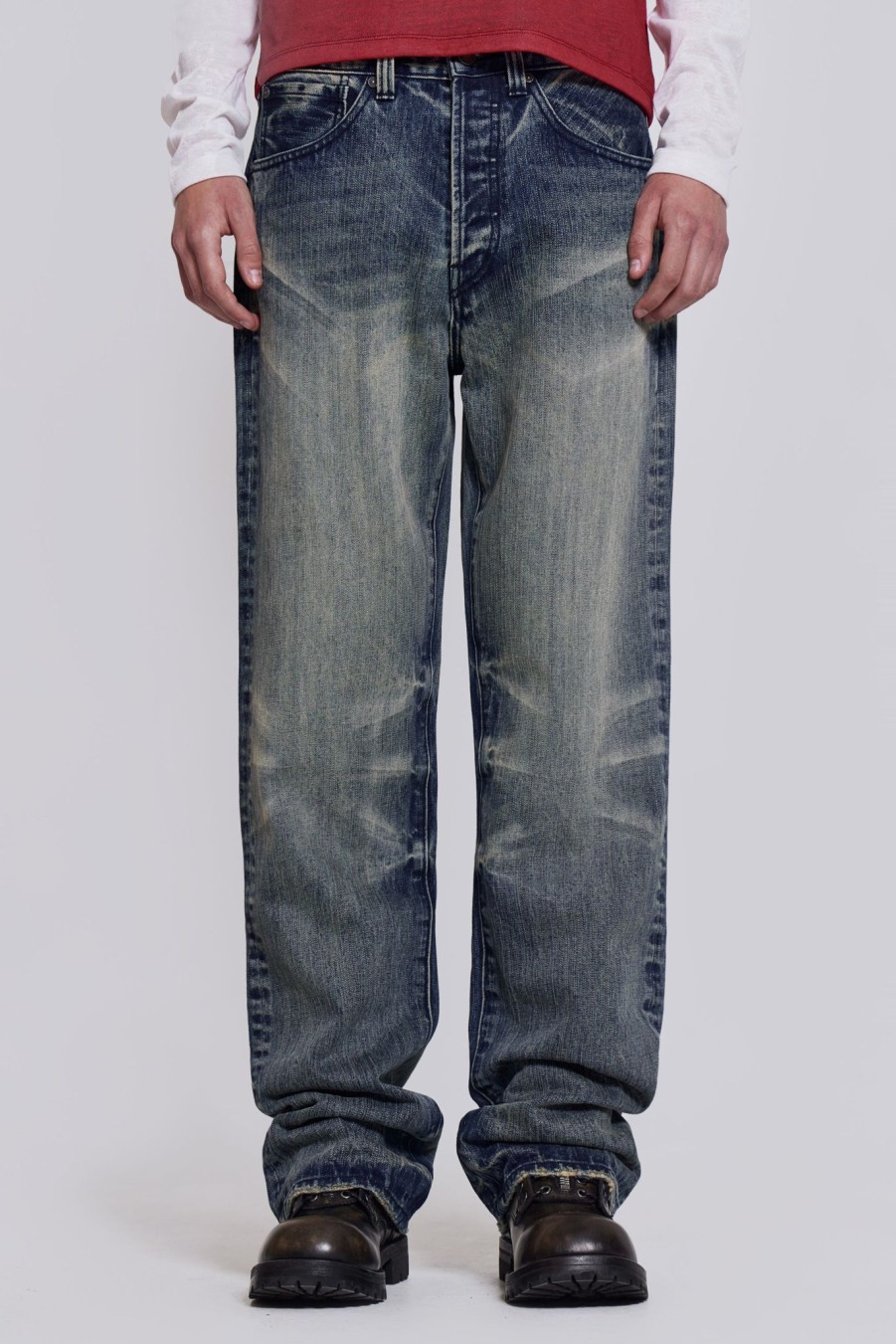 Men Jaded London Slim & Straight Jeans | Light Wash Scott Jeans