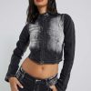 Women Jaded London | 24/7 Ruched Front Denim Jacket