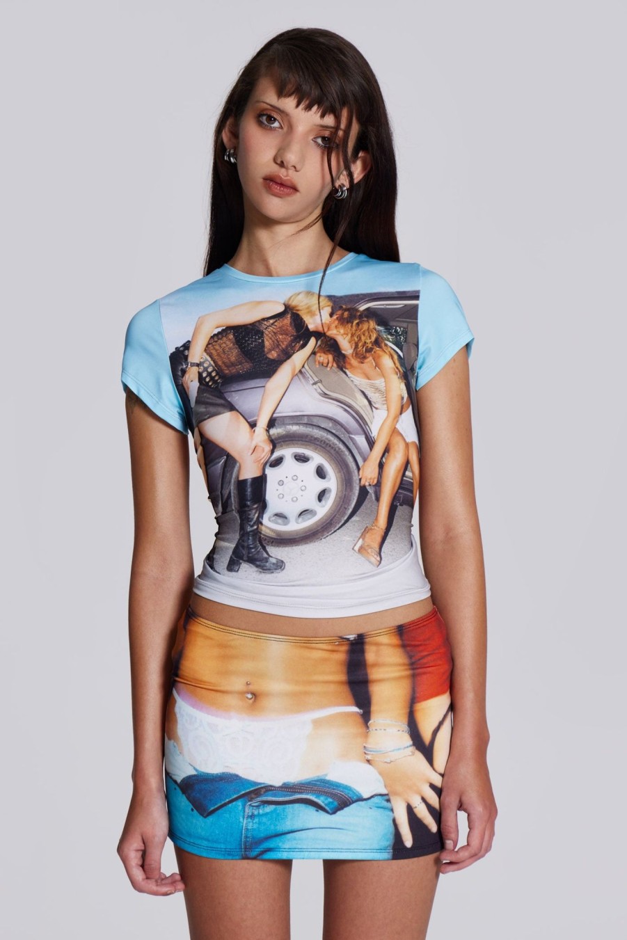 Women Jaded London | Moto Girls Baby Tee