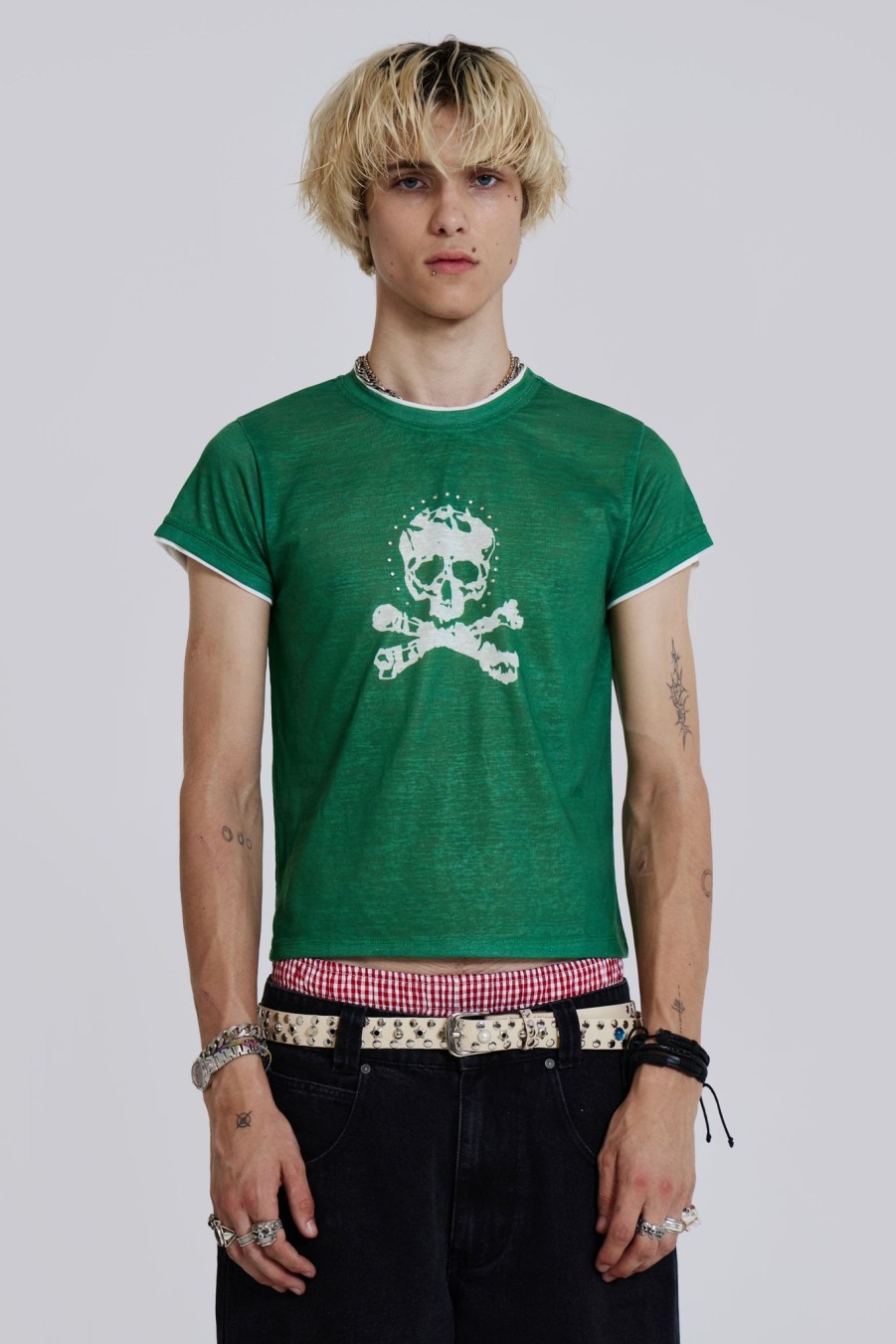 Men Jaded London T-Shirts | Bones Tee