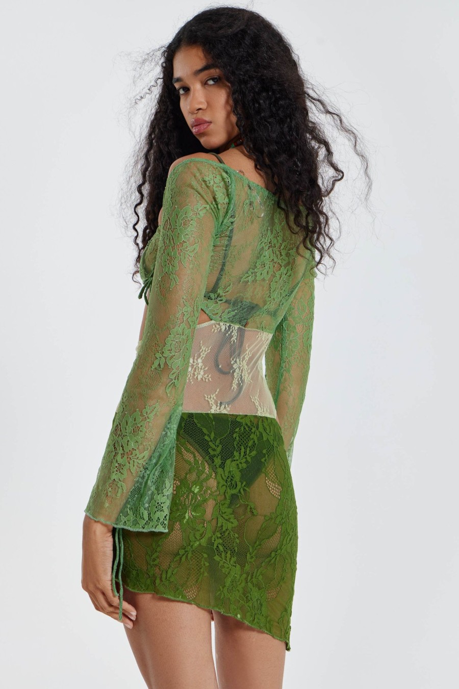 Women Jaded London Mini Dresses | Siren Mini Dress In Green