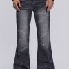 Men Jaded London Bootcut Jeans | Black Crease Blaze Jeans