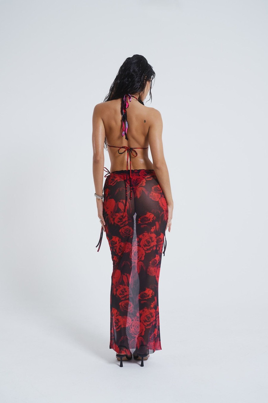 Women Jaded London Maxi Skirts | Selene Mesh Maxi Skirt