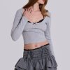 Women Jaded London Knitwear | Anna Bra Long Sleeve Top