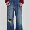 Women Jaded London Colossus Jeans | Vintage Blue Colossus Flare Jeans