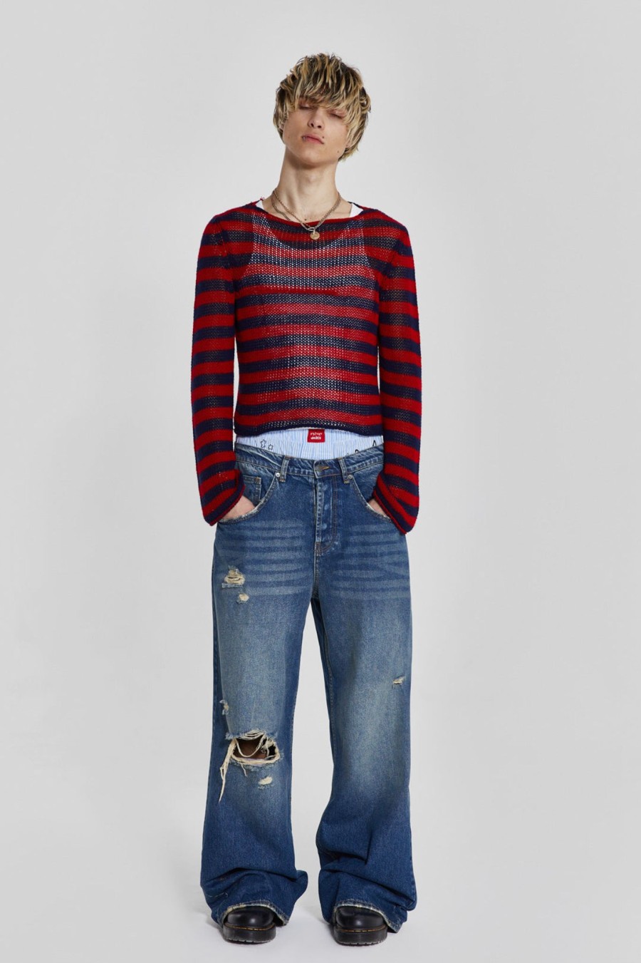 Women Jaded London Colossus Jeans | Vintage Blue Colossus Flare Jeans