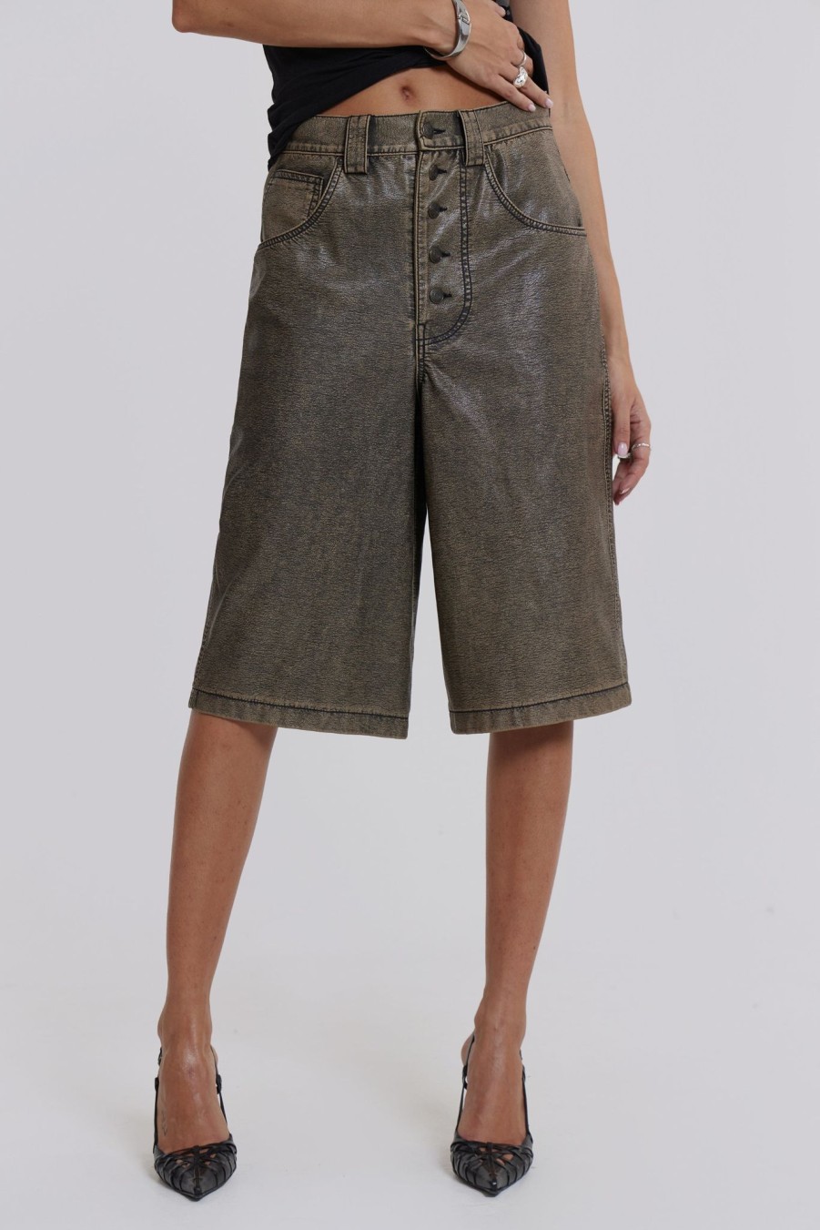 Women Jaded London Shorts & Jorts | Brecken Pu Jorts