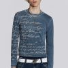 Men Jaded London T-Shirts | Burnout Handwritten Long Sleeve Tee