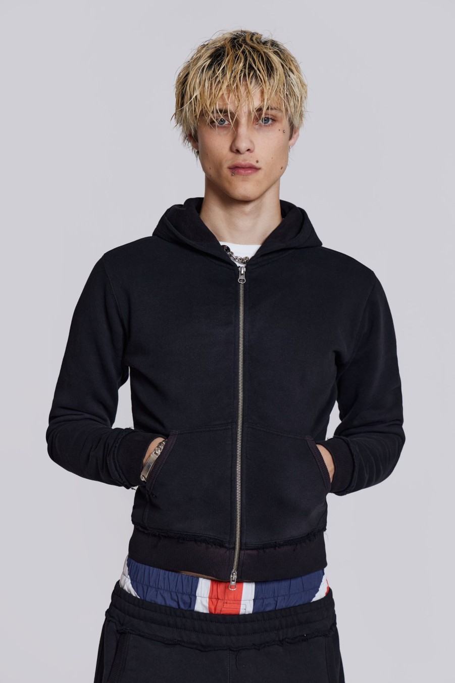 Men Jaded London Hoodies & Sweatshirts | Black Mini Monster Hoodie