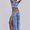 Women Jaded London | Shredded Denim Maxi Skirt