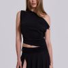 Women Jaded London | Dare To Drape Top In Black