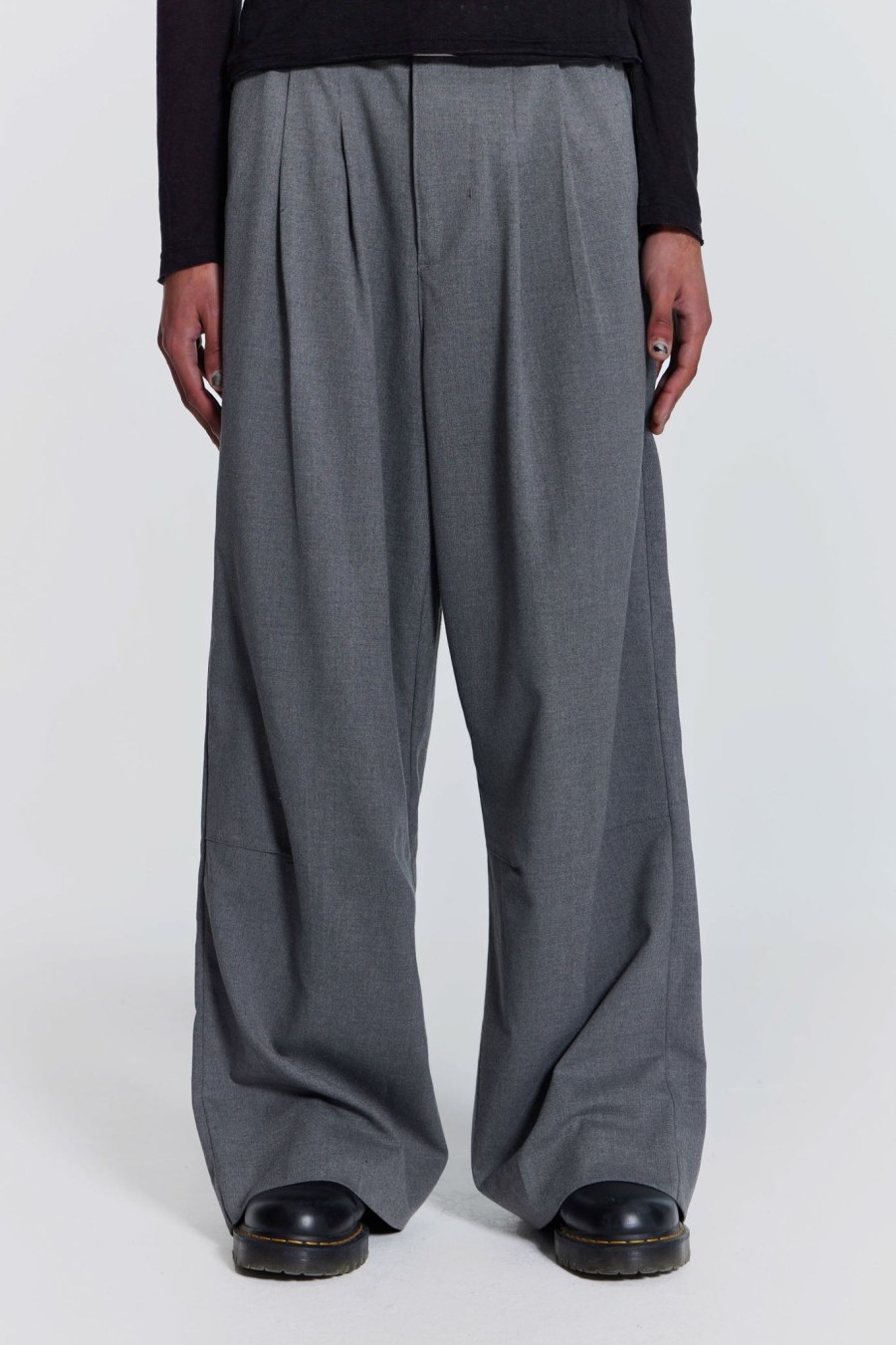 Men Jaded London Trousers & Pants | Goliath Grey Suit Pants