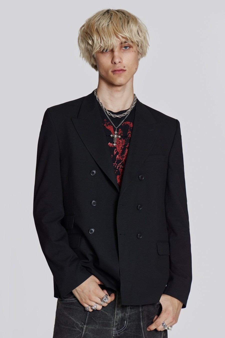 Men Jaded London | Black Goliath Blazer