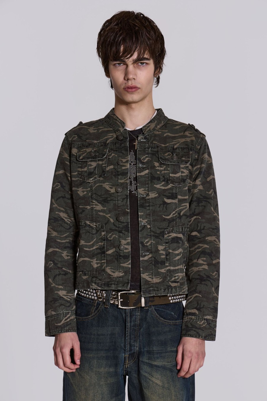 Men Jaded London | Camo Covert Jacket