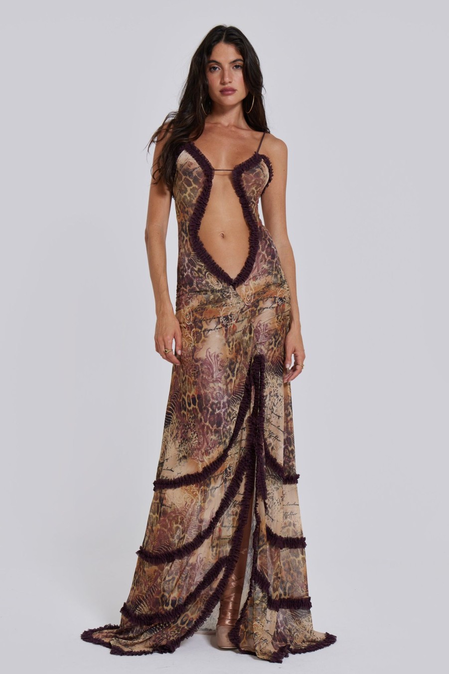 Women Jaded London Maxi Dresses | Fatale Maxi Dress In Sunrose