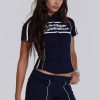 Women Jaded London | Racer Team Mini Short In Navy