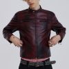 Men Jaded London | Oxblood Piston Jacket