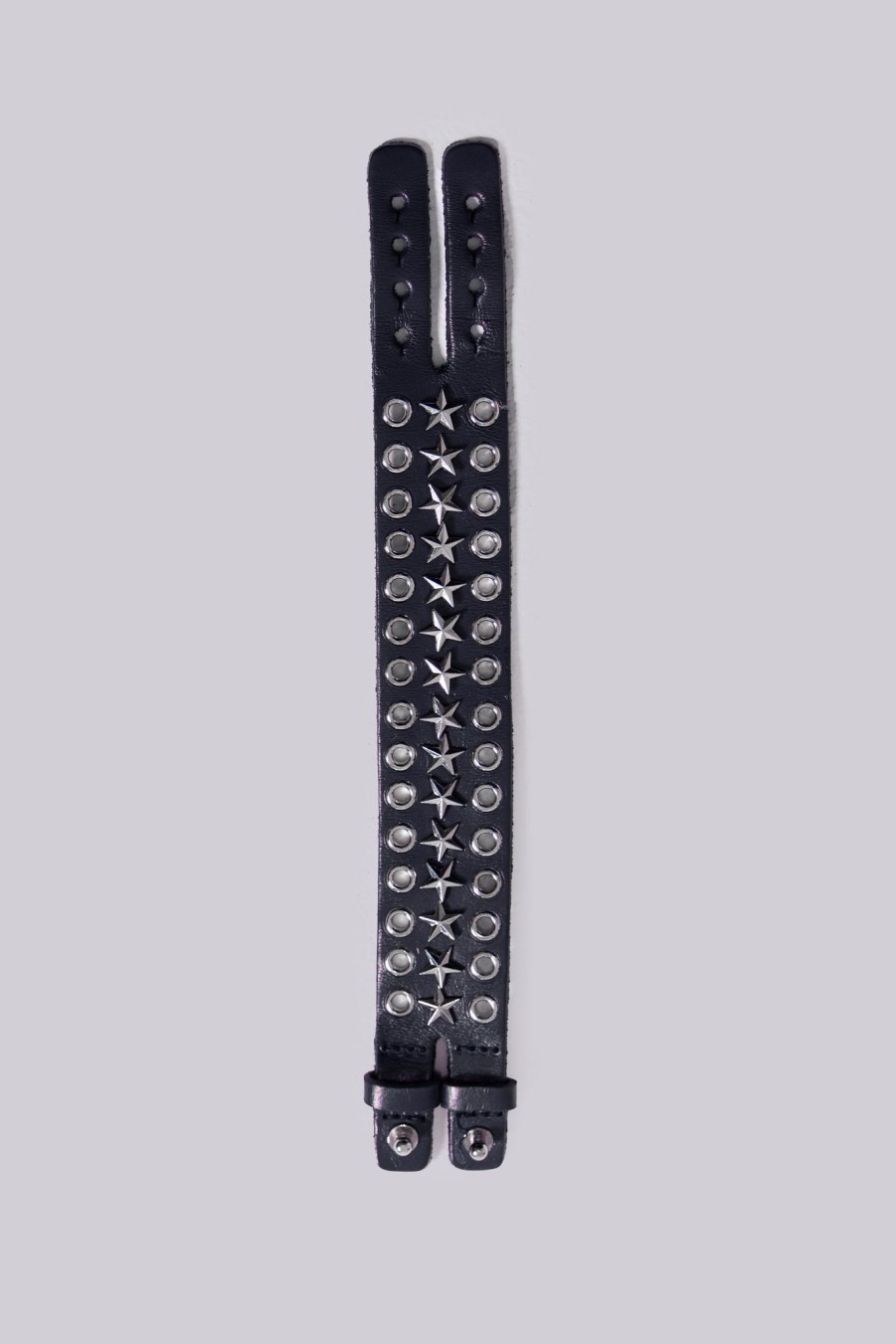 Men Jaded London | Black Leather Studded Bracelet