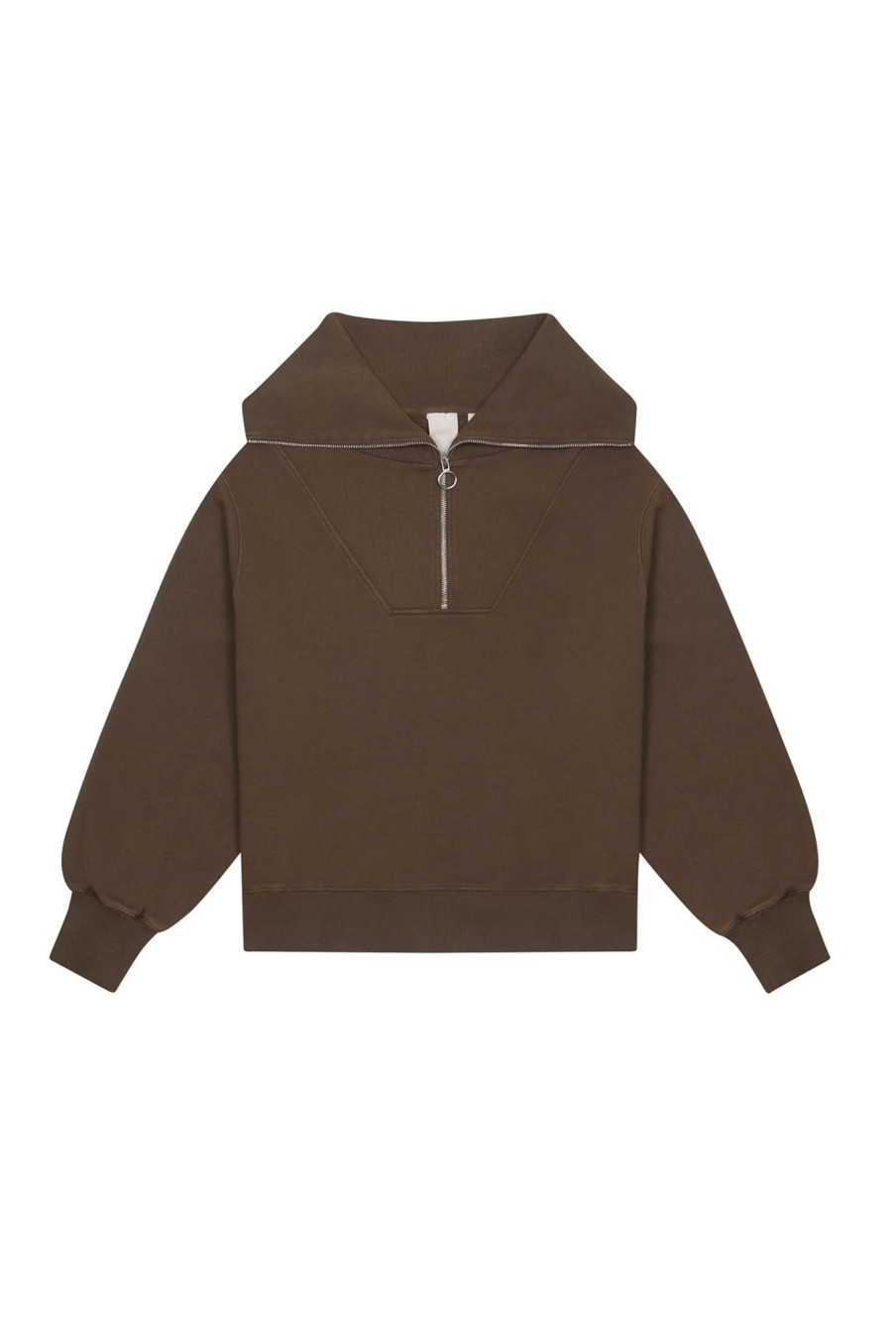 Men Jaded London | Ntrls Mocha Quarter Zip Sweatshirt