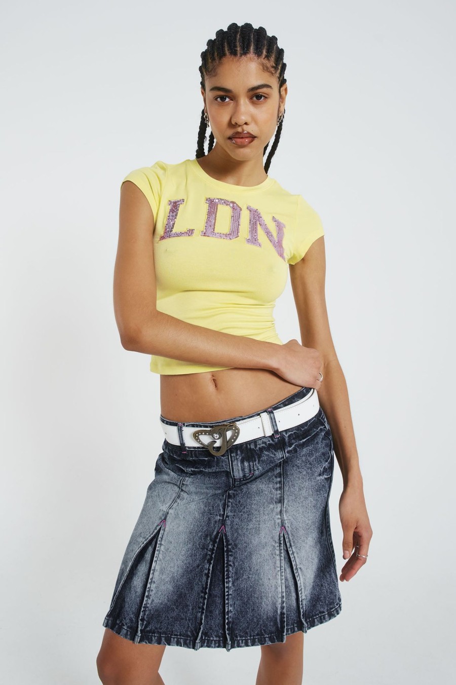 Women Jaded London Denim Skirts | The Hills Denim Midi Skirt