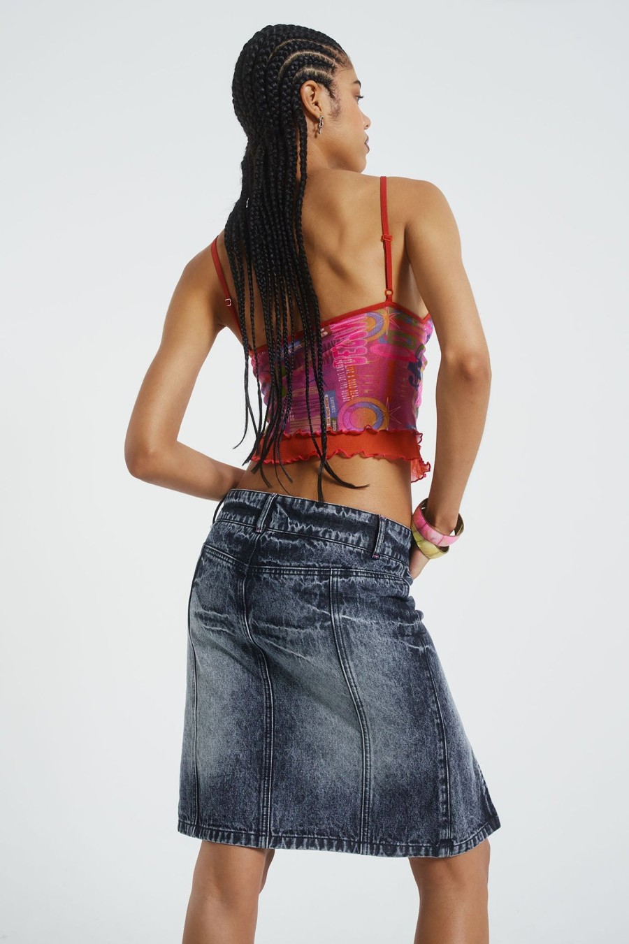 Women Jaded London Denim Skirts | The Hills Denim Midi Skirt