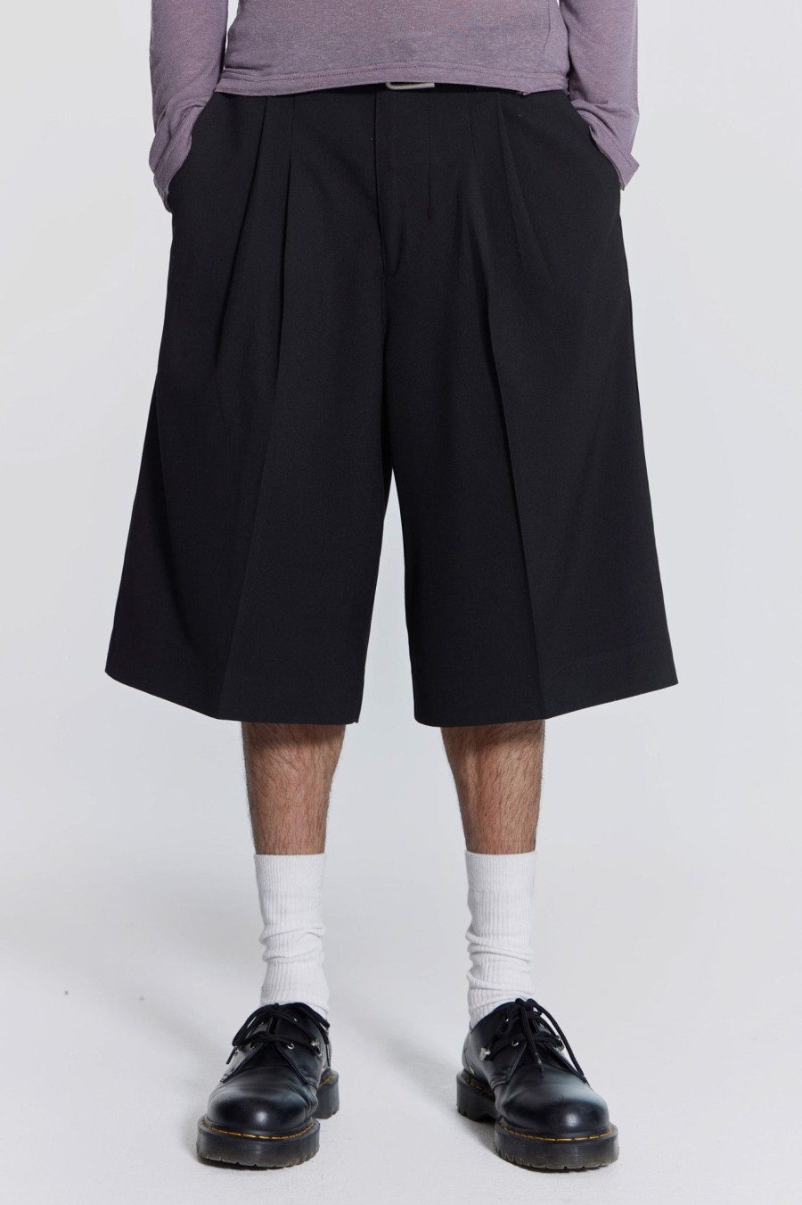 Men Jaded London Shorts & Jorts | Black Goliath Tailored Shorts