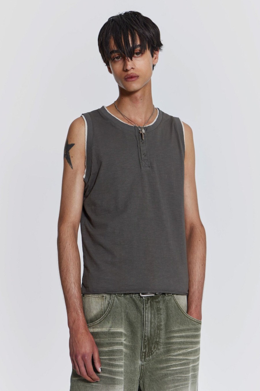 Men Jaded London Vests | Troupe Layered Tank