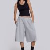 Women Jaded London Joggers & Sweatpants | Grey Marl Colossus Jogger Shorts