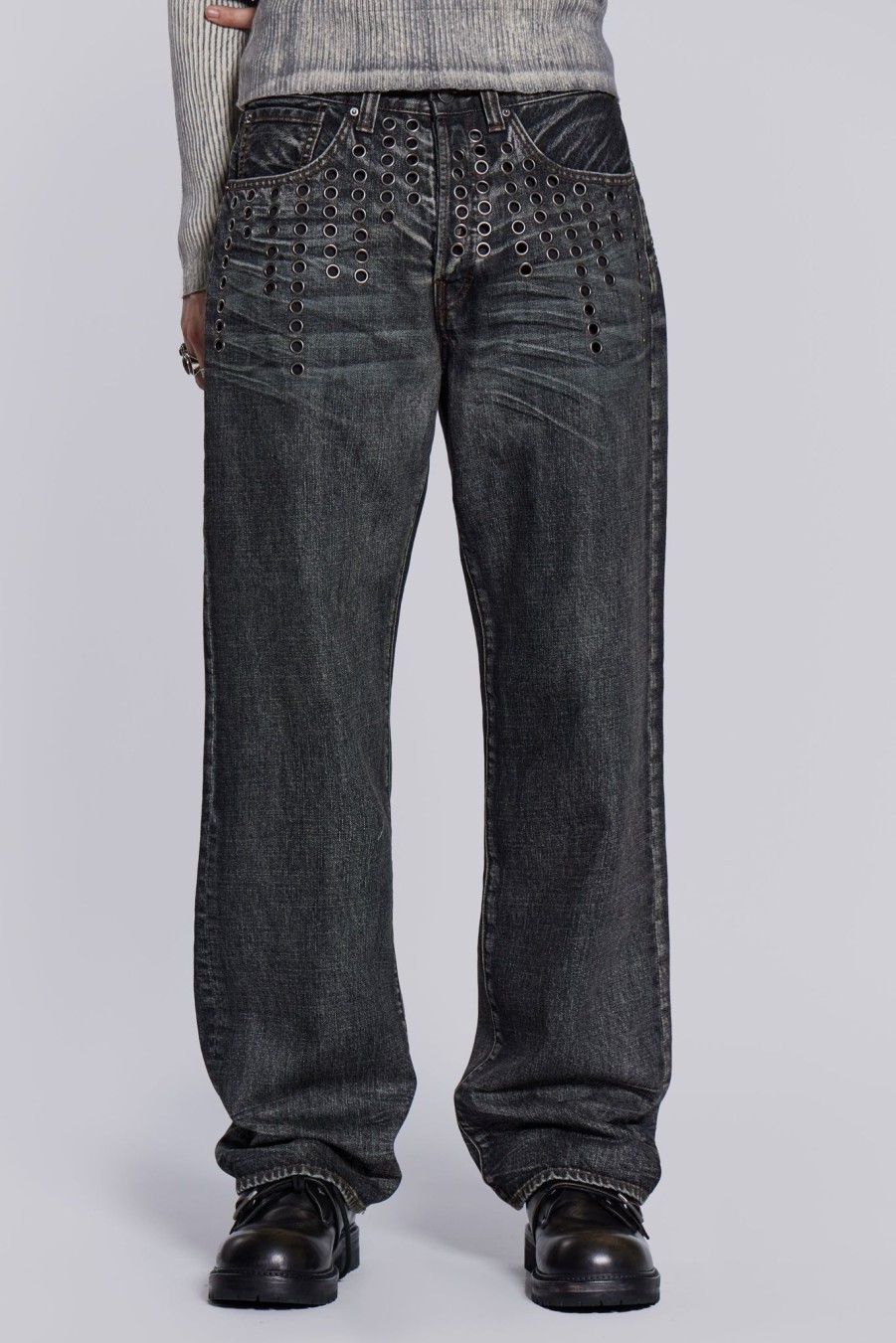 Men Jaded London Baggy Jeans | Puncture Jeans