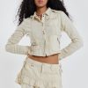 Women Jaded London | Santal Linen Cargo Mini Skirt