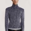 Men Jaded London | Blue Lucid Knit Track Top