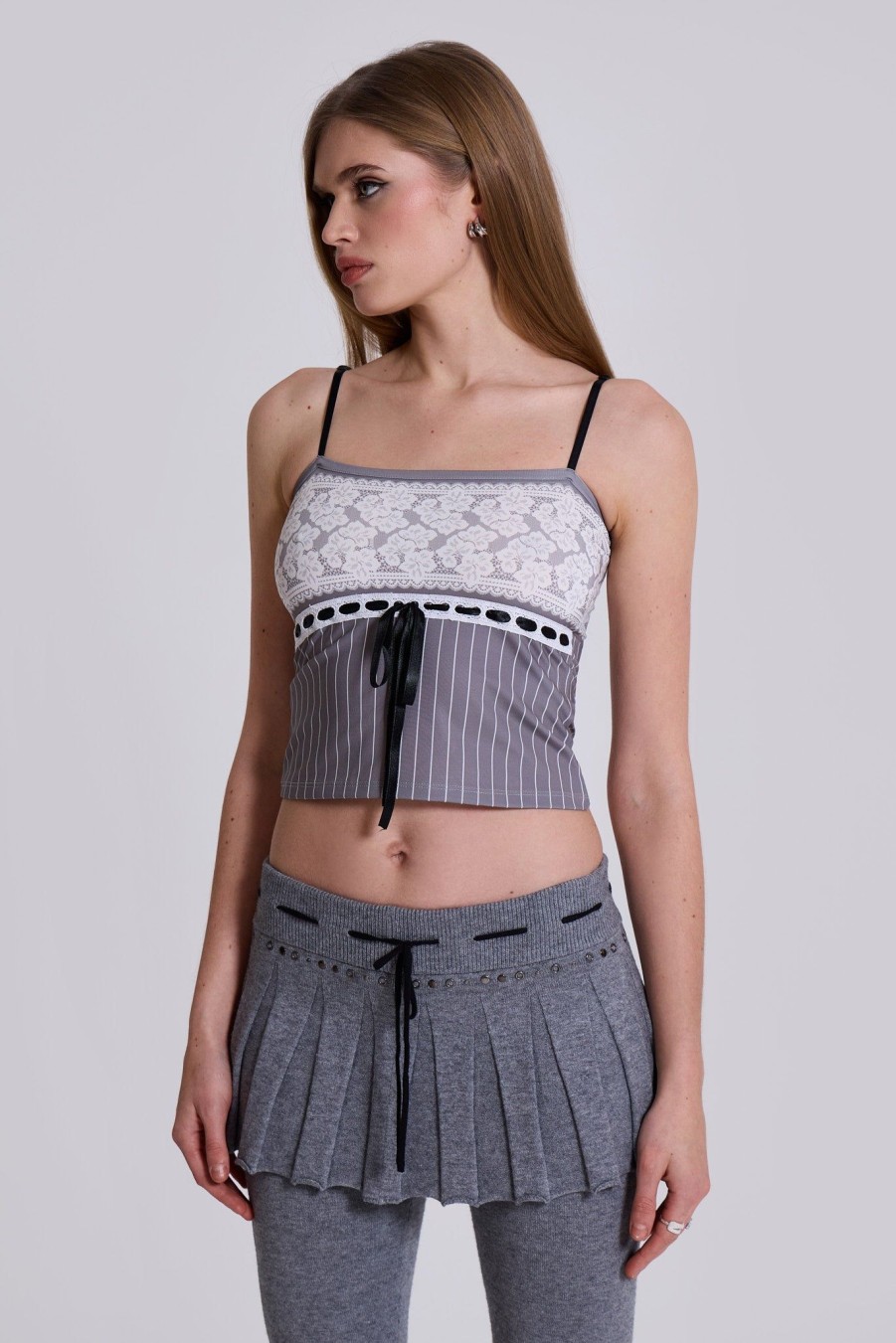 Women Jaded London Bandeau Tops | Thursday Pinstripe Cami Top