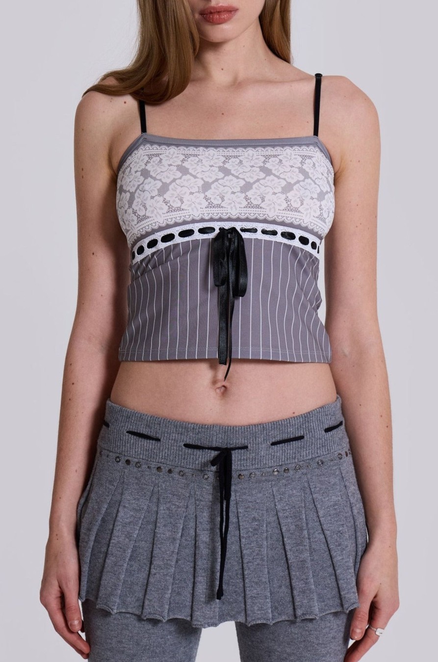 Women Jaded London Bandeau Tops | Thursday Pinstripe Cami Top