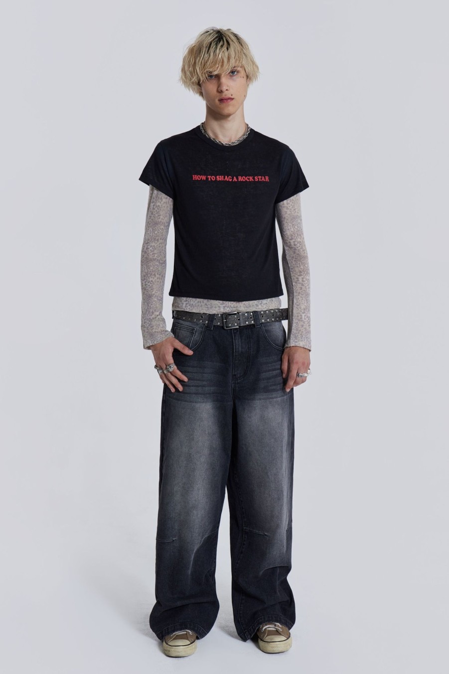 Women Jaded London Colossus Jeans | Washed Black Colossus Jeans