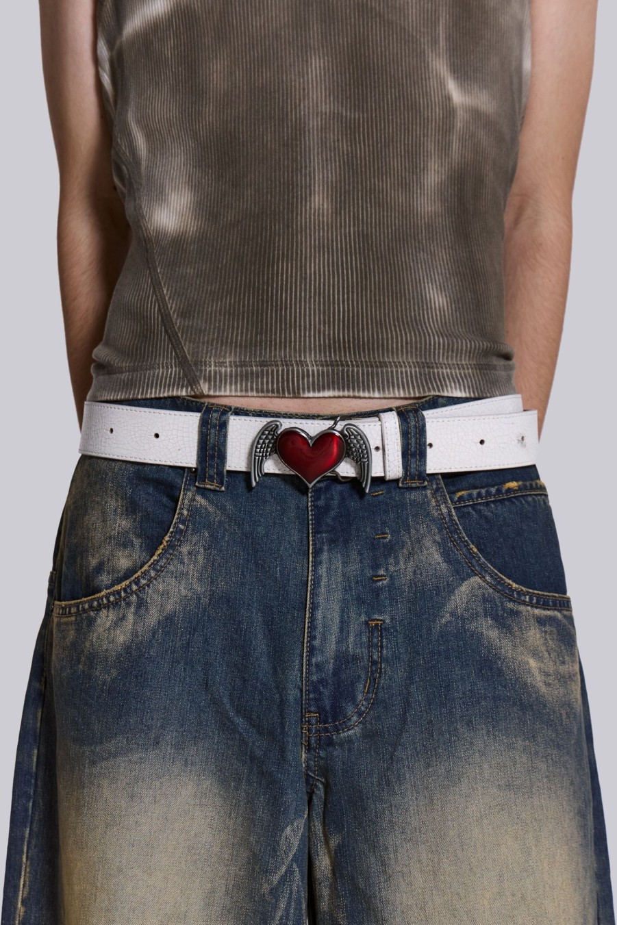 Men Jaded London | White Cupid Belt